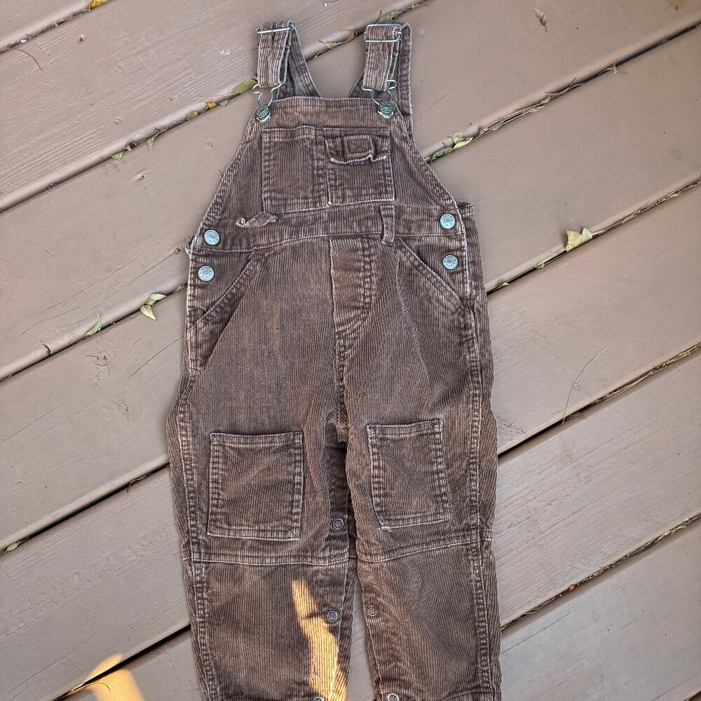 Vintage  CorduroyBrown Toddler  Overalls 24 Cuddle Towne